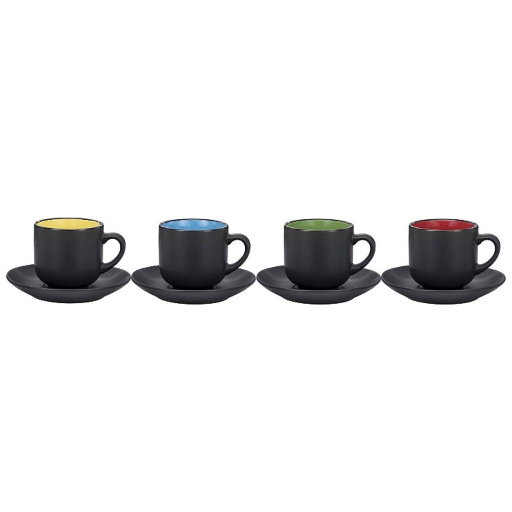 matte black espresso cups with saucers new☕️🍩 - Picture 2 of 6